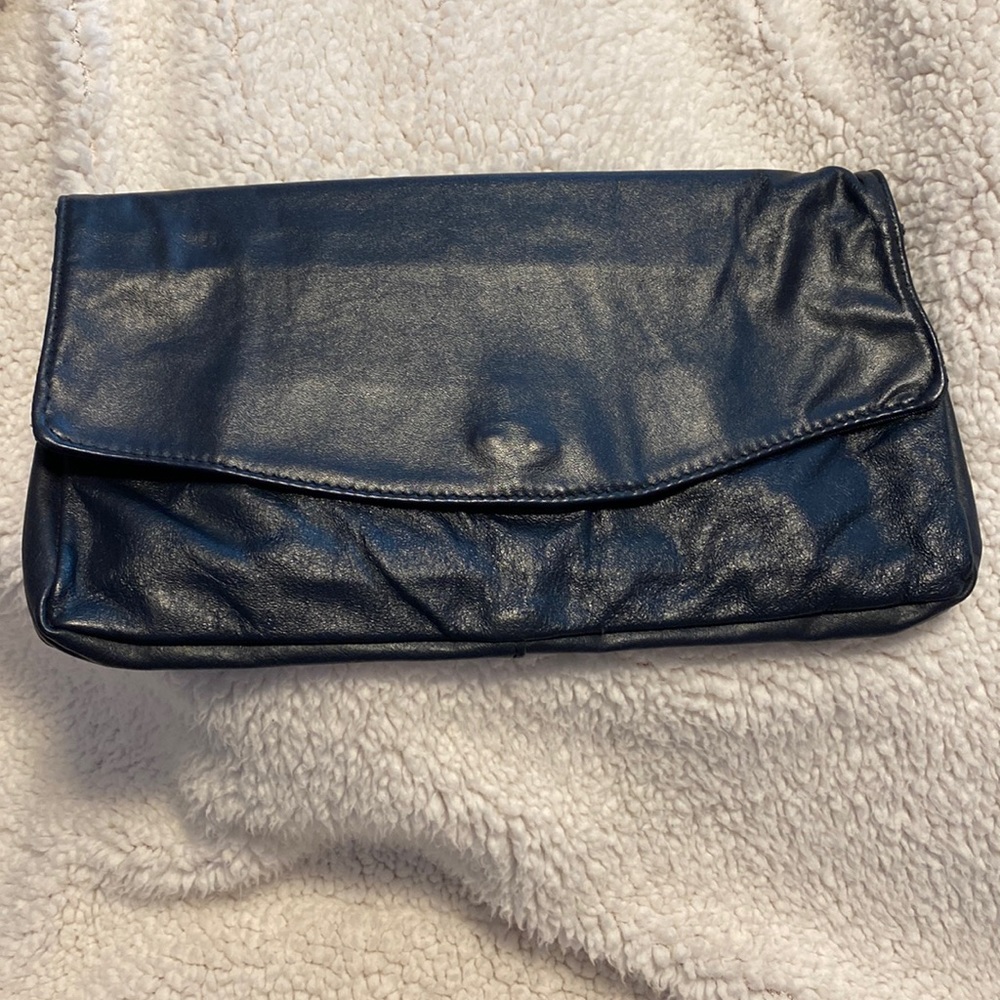 Cobbler’s Classics black leather clutch